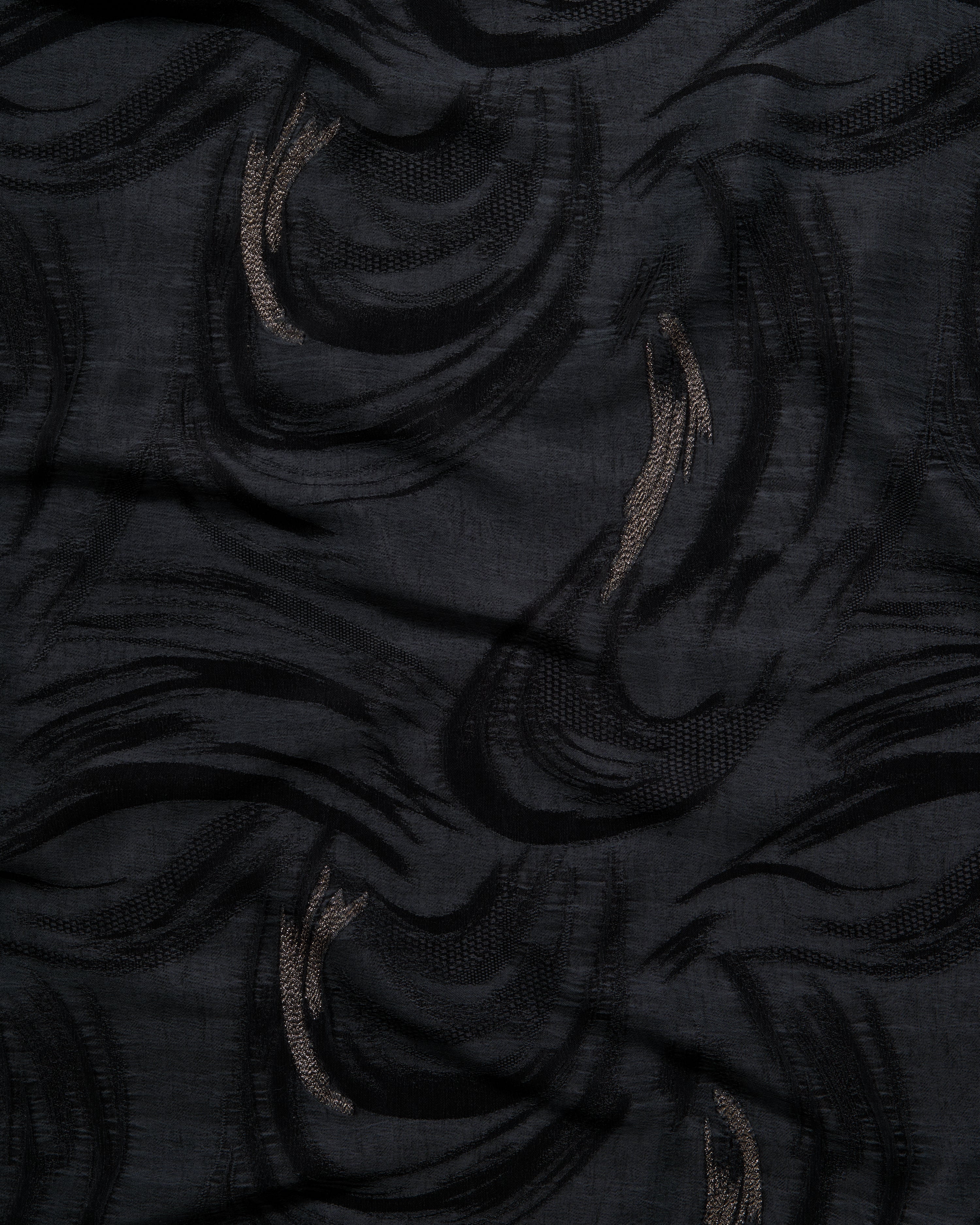 Cupro-Embroidery-Jet-Black-Gold-Moon