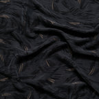 Cupro-Embroidery-Jet-Black-Gold-Striped