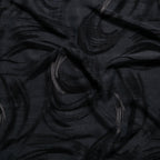 Cupro-Embroidery-Jet-Black-Silver-Striped