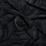 Cupro-Embroidery-Jet-Black-Silver-Striped